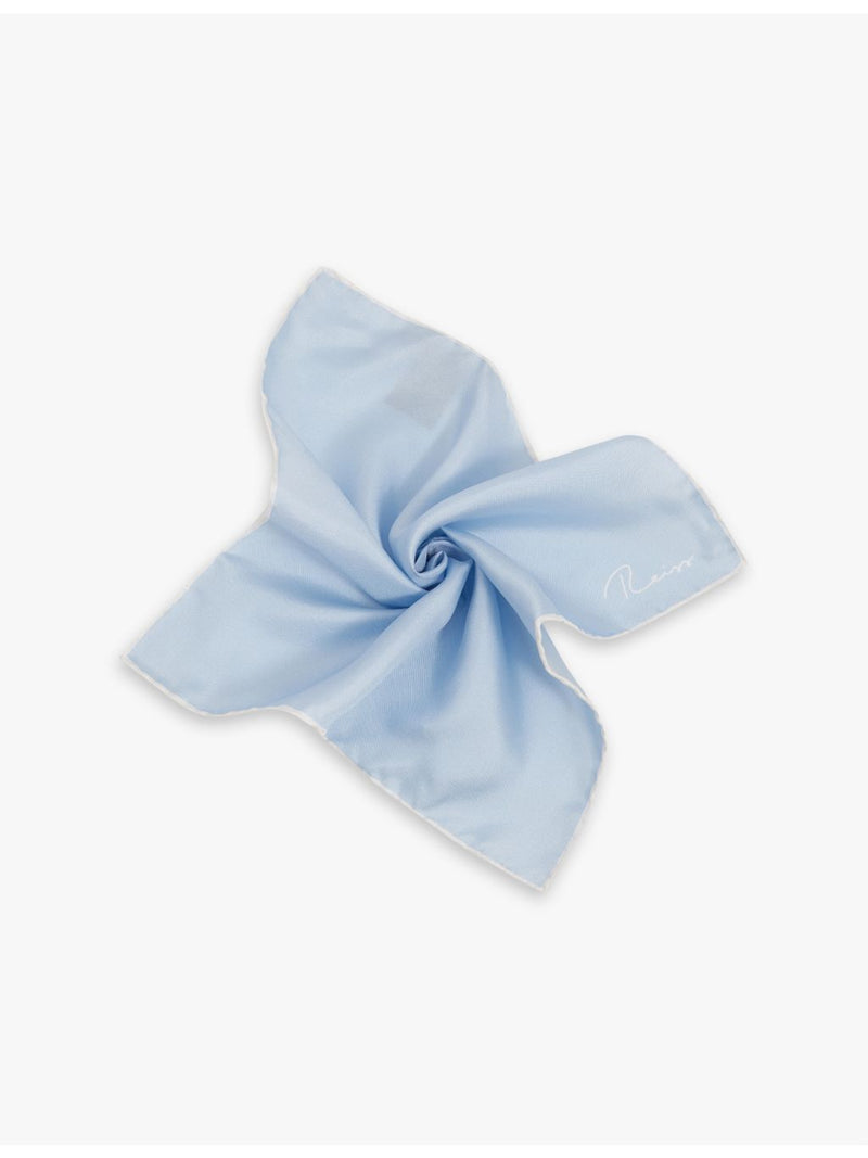 Reiss contrast-piping satin pocket square 32cm (British brand)