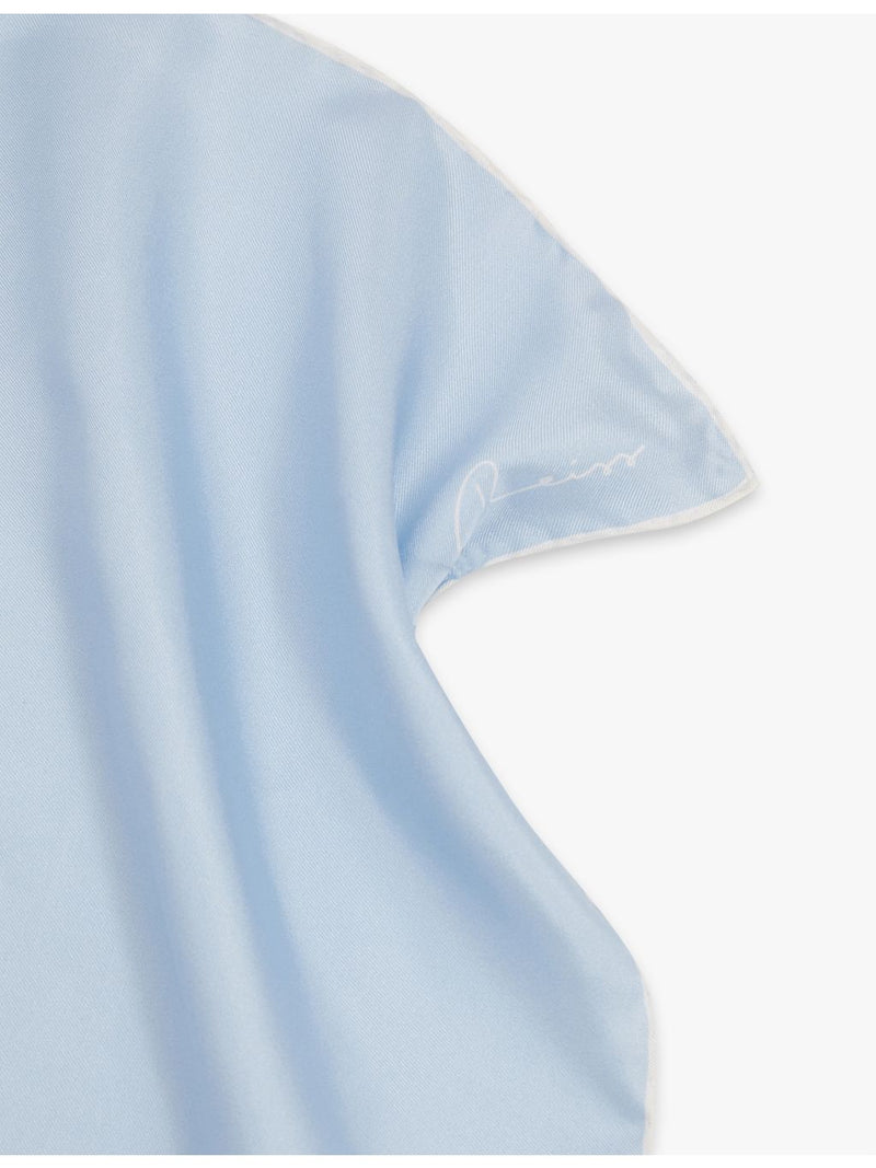 Reiss contrast-piping satin pocket square 32cm (British brand)