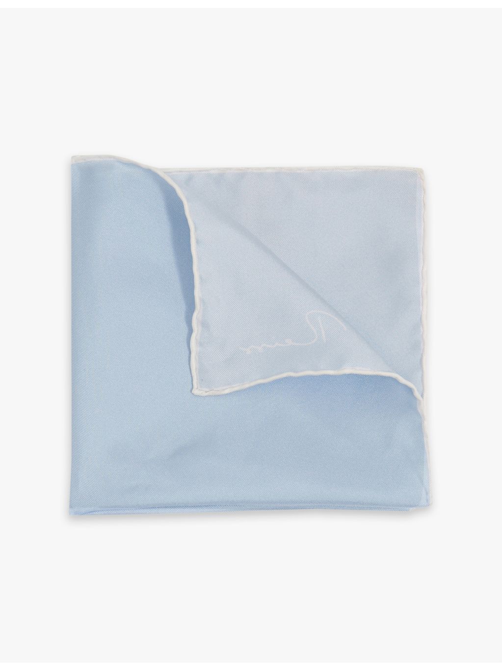 Reiss contrast-piping satin pocket square 32cm (British brand)