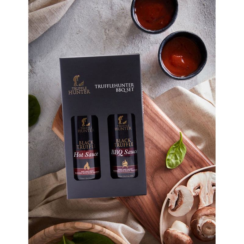 Trufflehunter infused BBQ and hot sauce set, UK version