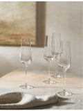 The White Company crystal-glass Champagne flutes set of four - British product