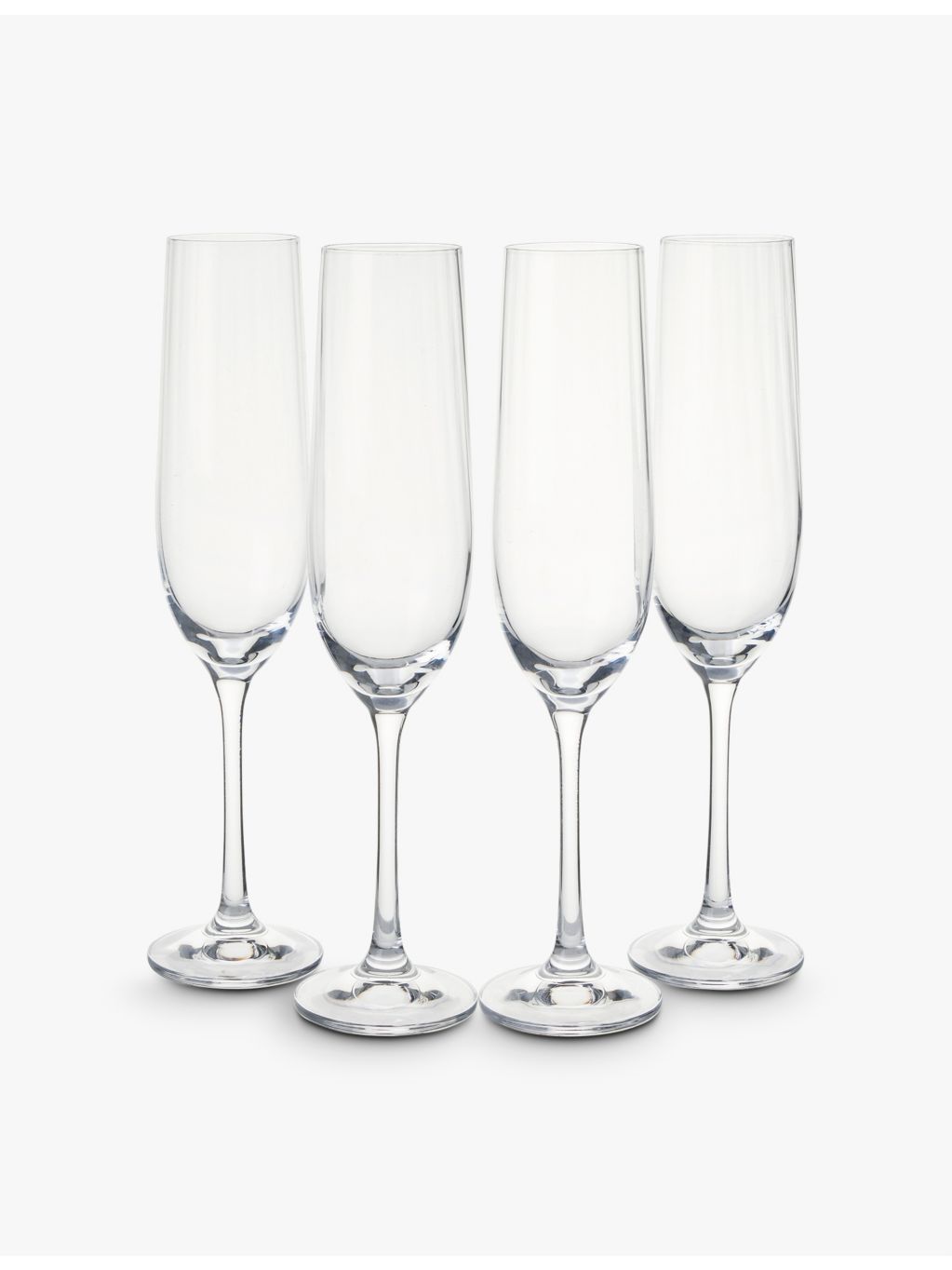 The White Company crystal-glass Champagne flutes set of four - British product