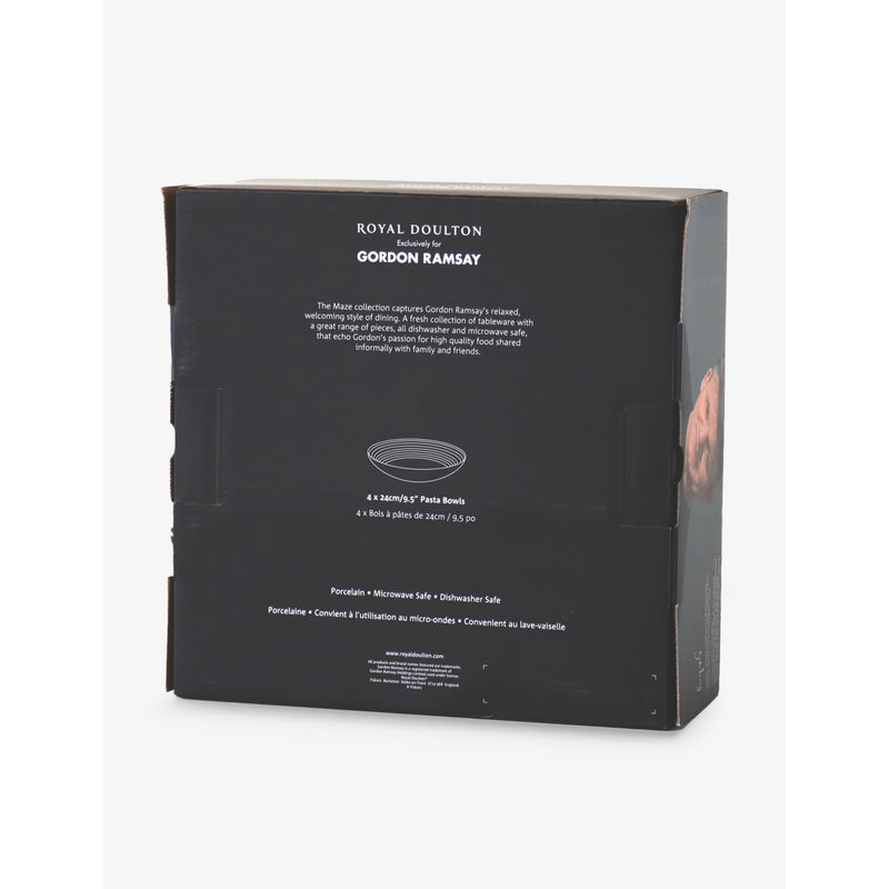 Gordon Ramsay Maze stoneware pasta bowls set of four 24cm (British brand)
