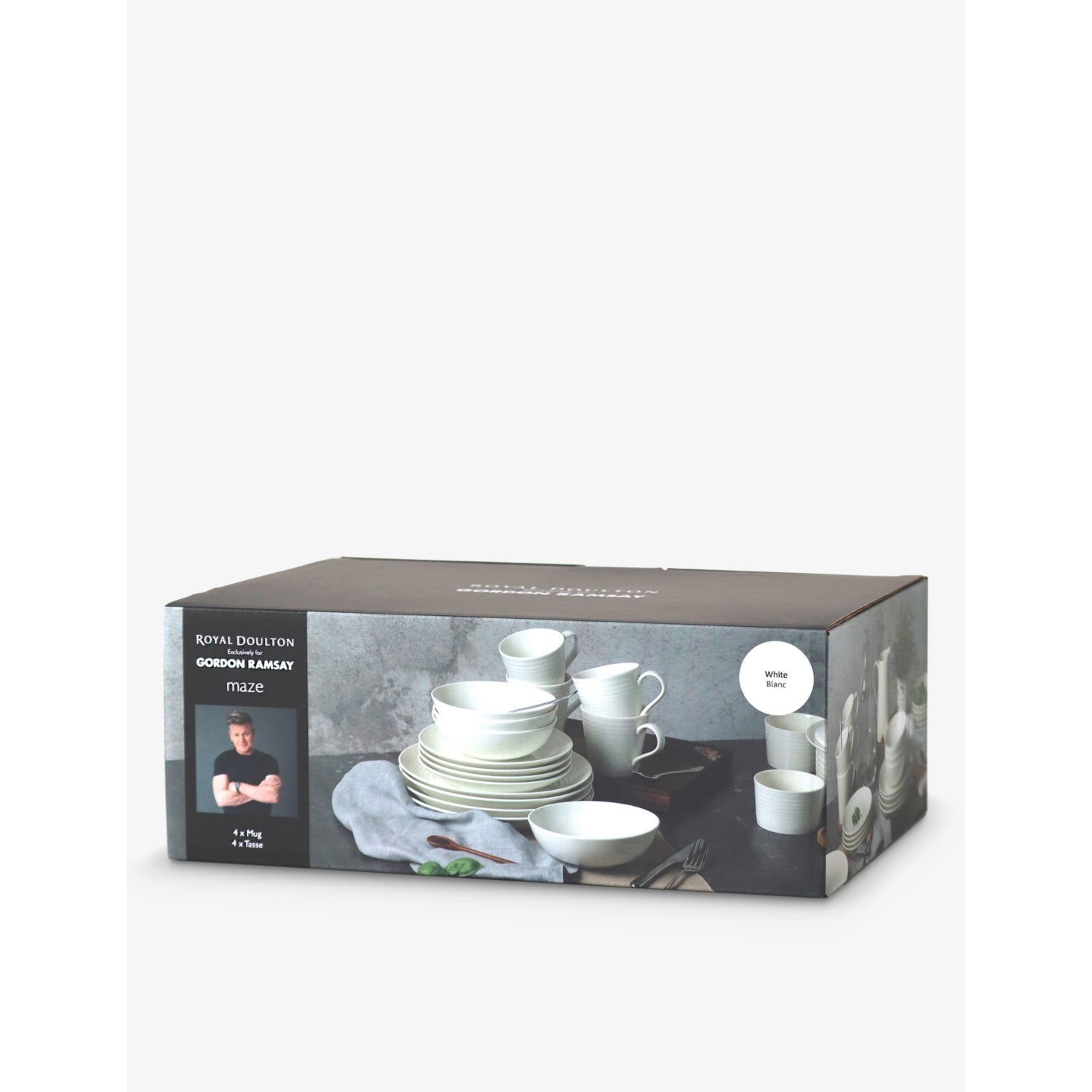Gordon Ramsay Maze stoneware mugs set of four, imported from the UK