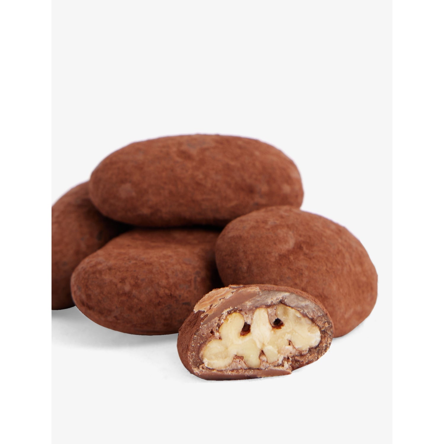 Selfridges Edit cocoa dusted milk chocolate caramelised pecans 325g, imported from the UK