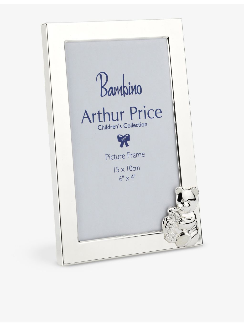 Arthur Price silver-plated teddy bear frame 6x4in (British brand)