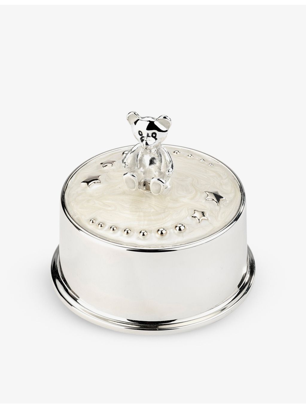 Arthur Price silver plated teddy bear music box 7.8cm, UK version