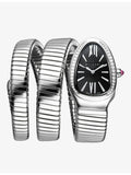 Bvlgari Serpenti Tubogas stainless-steel diamond watch 35mm, UK version
