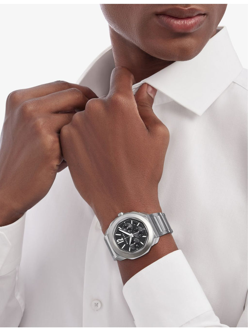 Bvlgari Octo Roma stainless steel automatic watch 42mm, imported from the UK