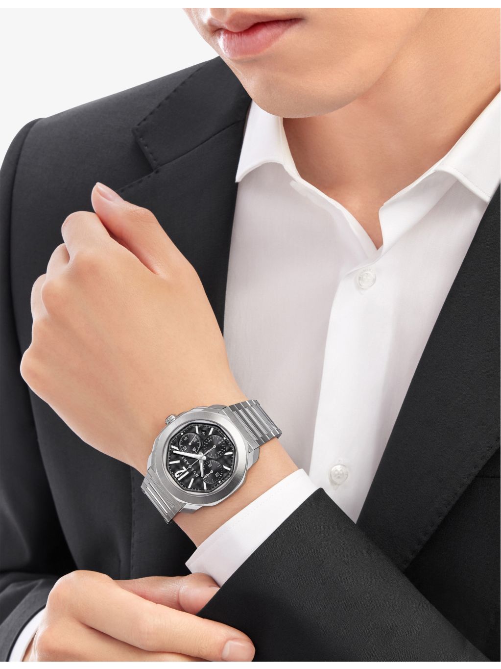 Bvlgari Octo Roma stainless steel automatic watch 42mm, imported from the UK
