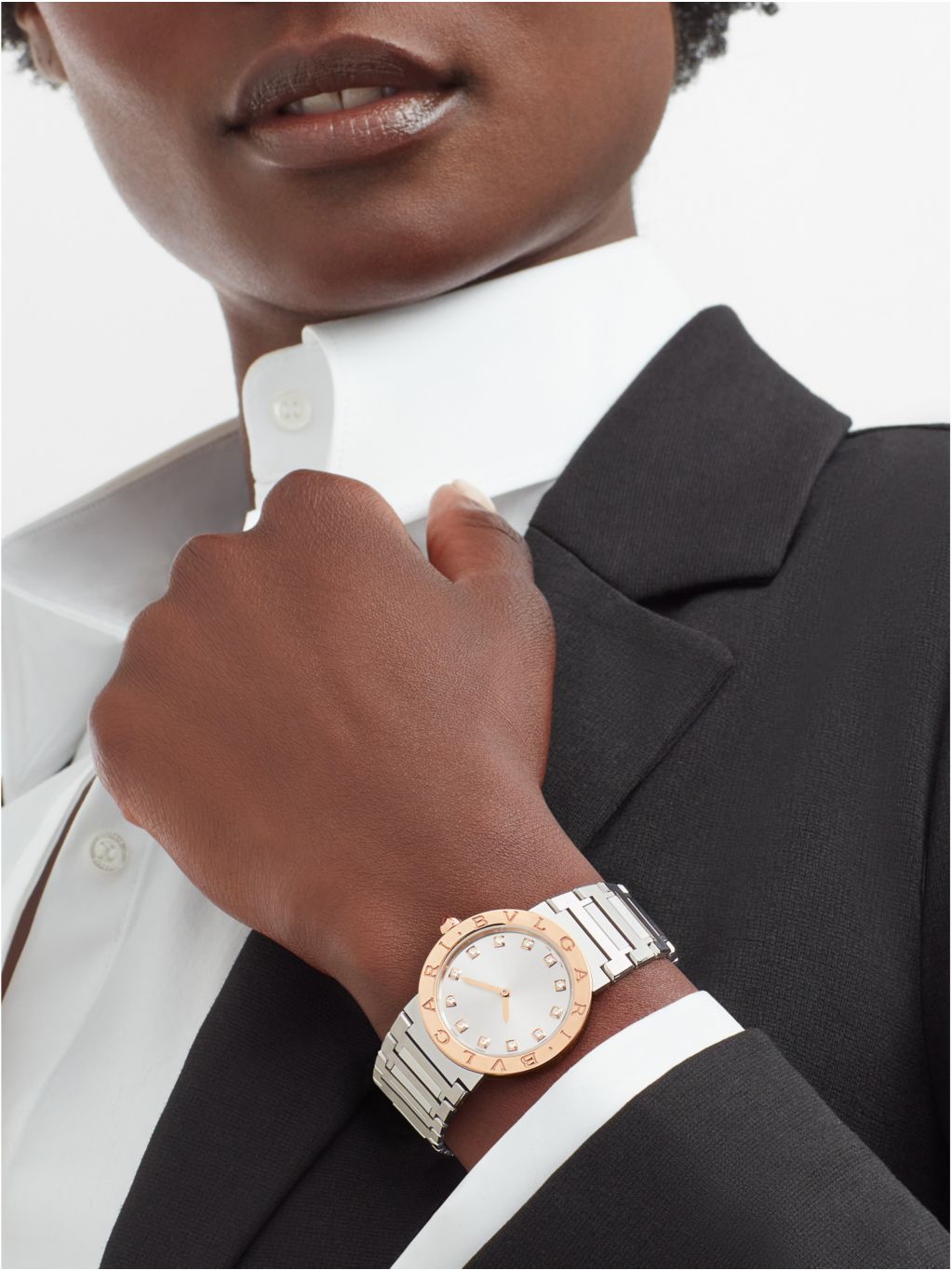 Bvlgari rose gold diamond watch 33mm (British brand)