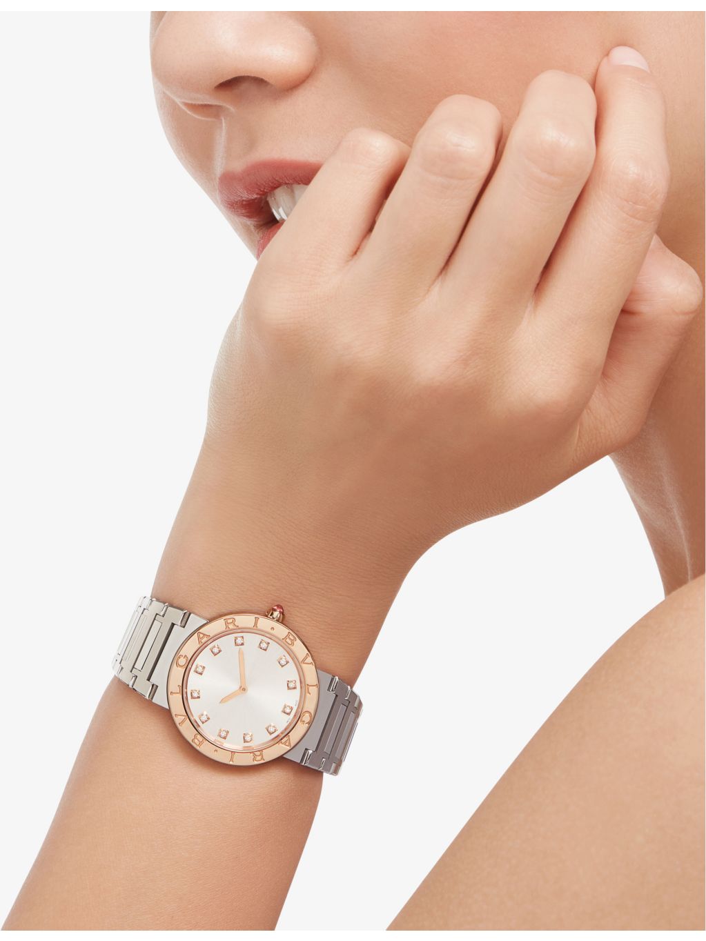 Bvlgari rose gold diamond watch 33mm (British brand)