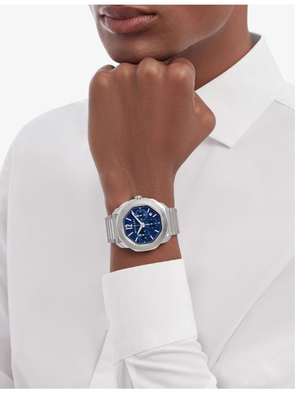Bvlgari Octo Roma chronograph stainless steel automatic watch 42mm (British brand)