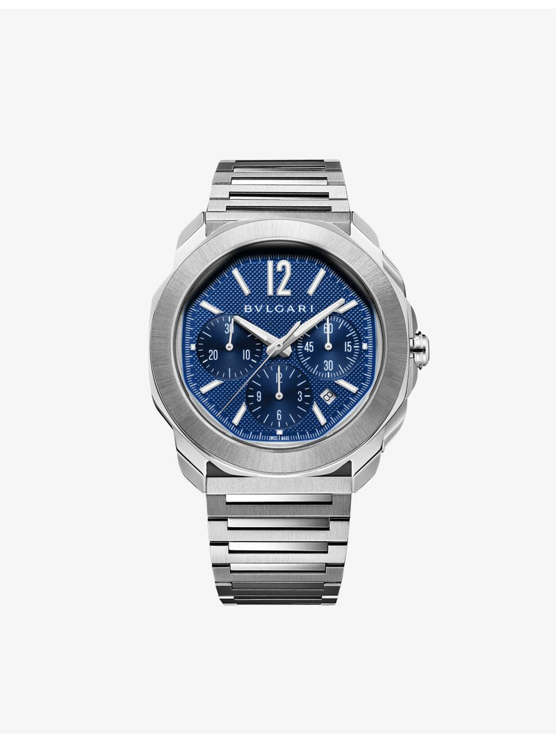 Bvlgari Octo Roma chronograph stainless steel automatic watch 42mm (British brand)