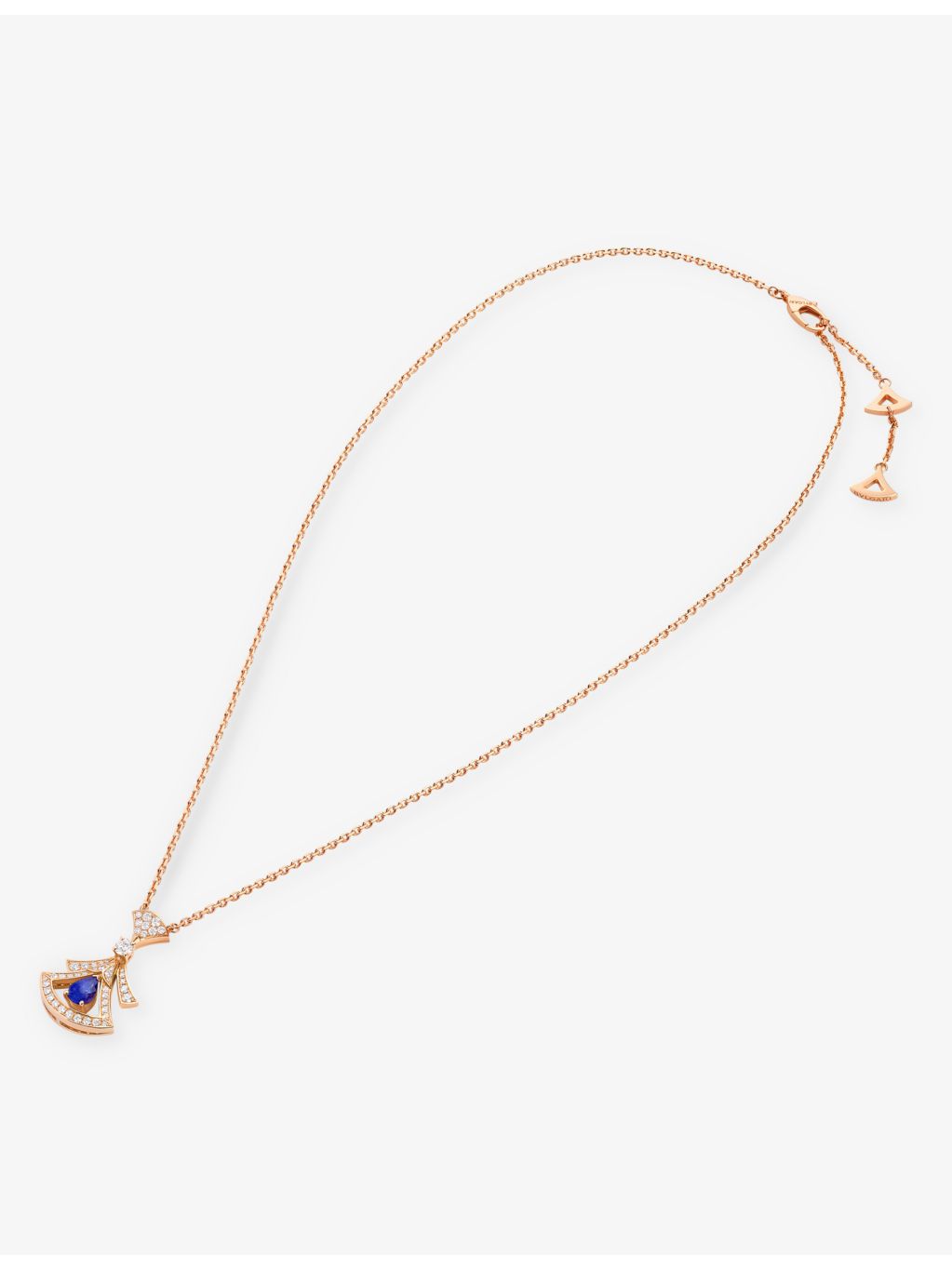Bvlgari Divas' Dream 0.46ct rose-gold diamond tanzanite pendant (British brand)