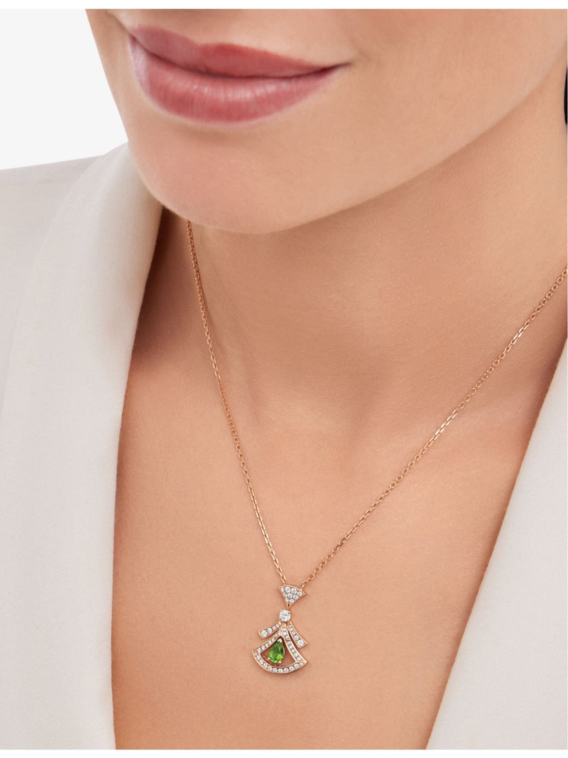 Bvlgari Divas' Dream diamond pendant necklace 18ct rose gold - British product