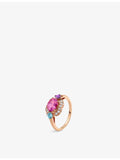 Bvlgari Allegra rose-gold multi-gemstone ring, UK version
