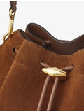 Jimmy Choo Cinch suede shoulder bag with gold hardware (British brand)