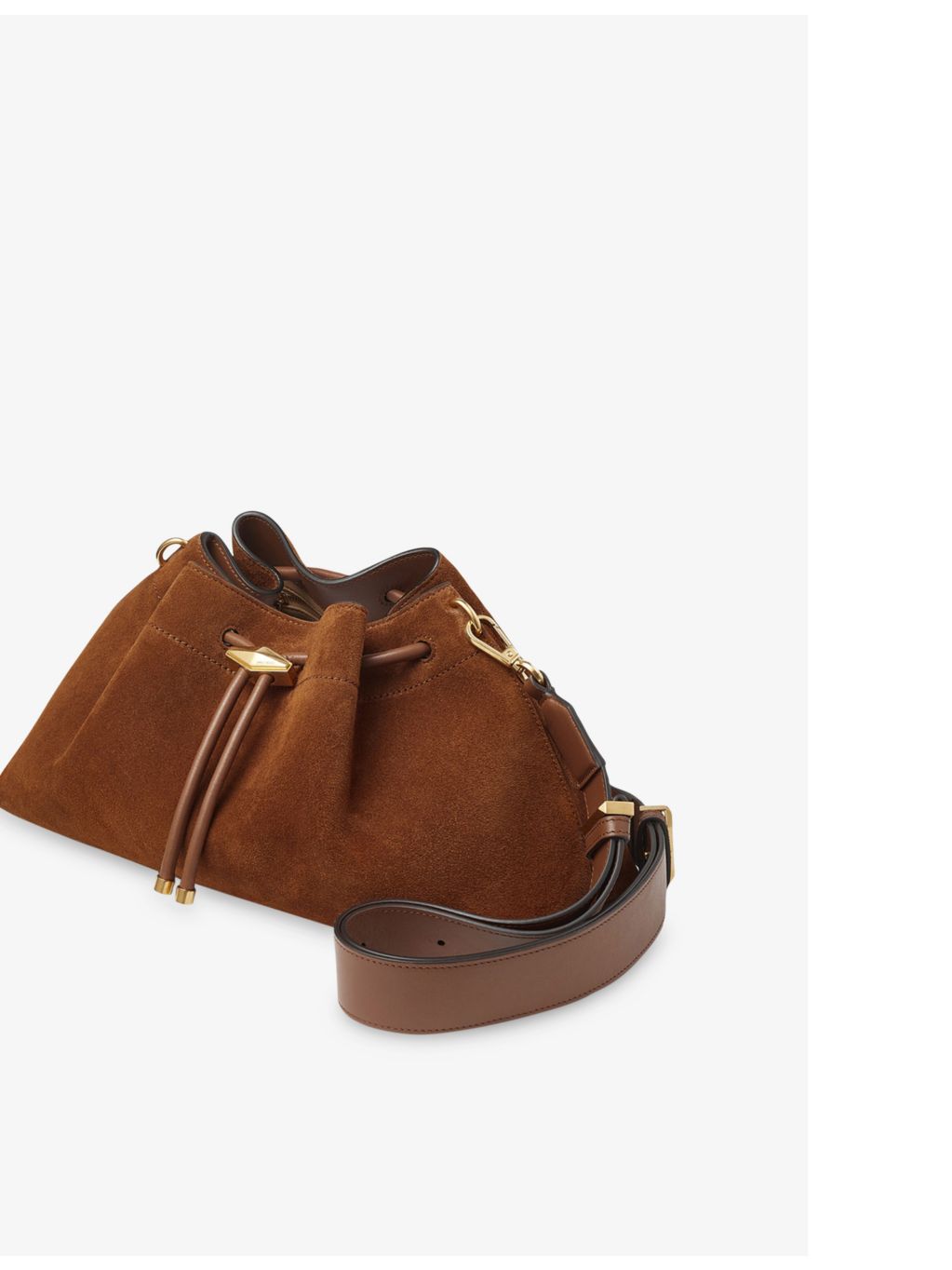 Jimmy Choo Cinch suede shoulder bag with gold hardware (British brand)