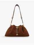 Jimmy Choo Cinch suede shoulder bag with gold hardware (British brand)