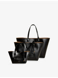 Jimmy Choo diamond logo-embossed leather tote bag small, imported from the UK