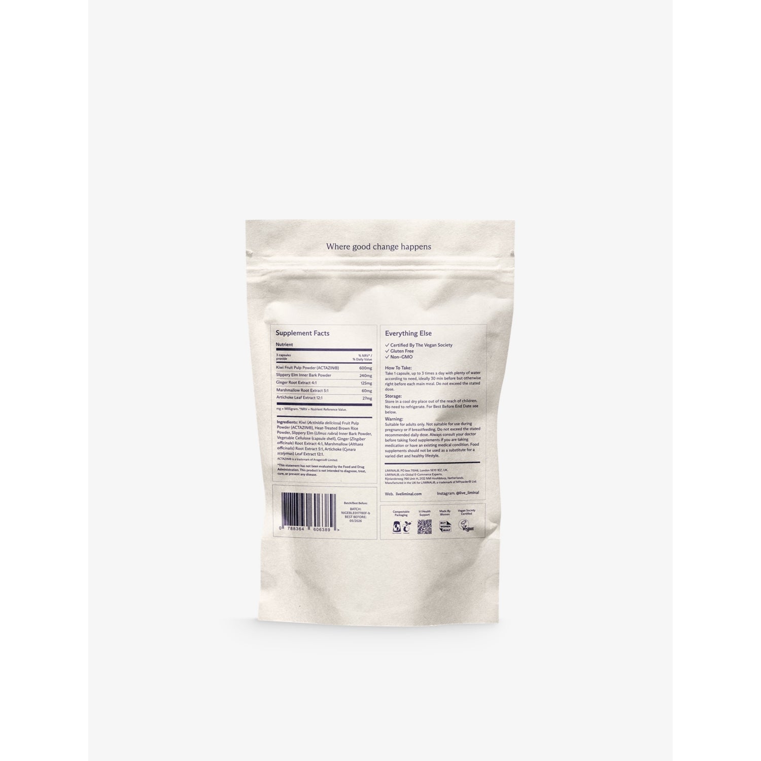 MPOWDER Gut Instinct Midlife Supplement 30, imported from the UK