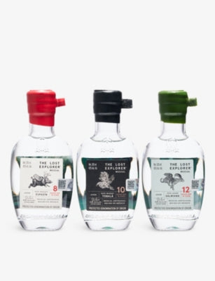 The Lost Explorer mixed mezcal three 200ml bottles, imported from the UK