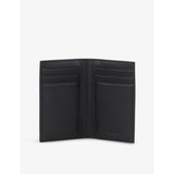 Sandro logo-embossed faux-leather bifold card holder with six slots, UK version
