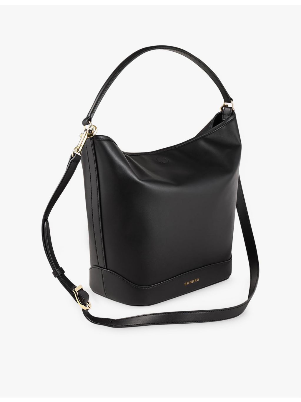 Sandro slouchy leather shoulder bag, imported from the UK