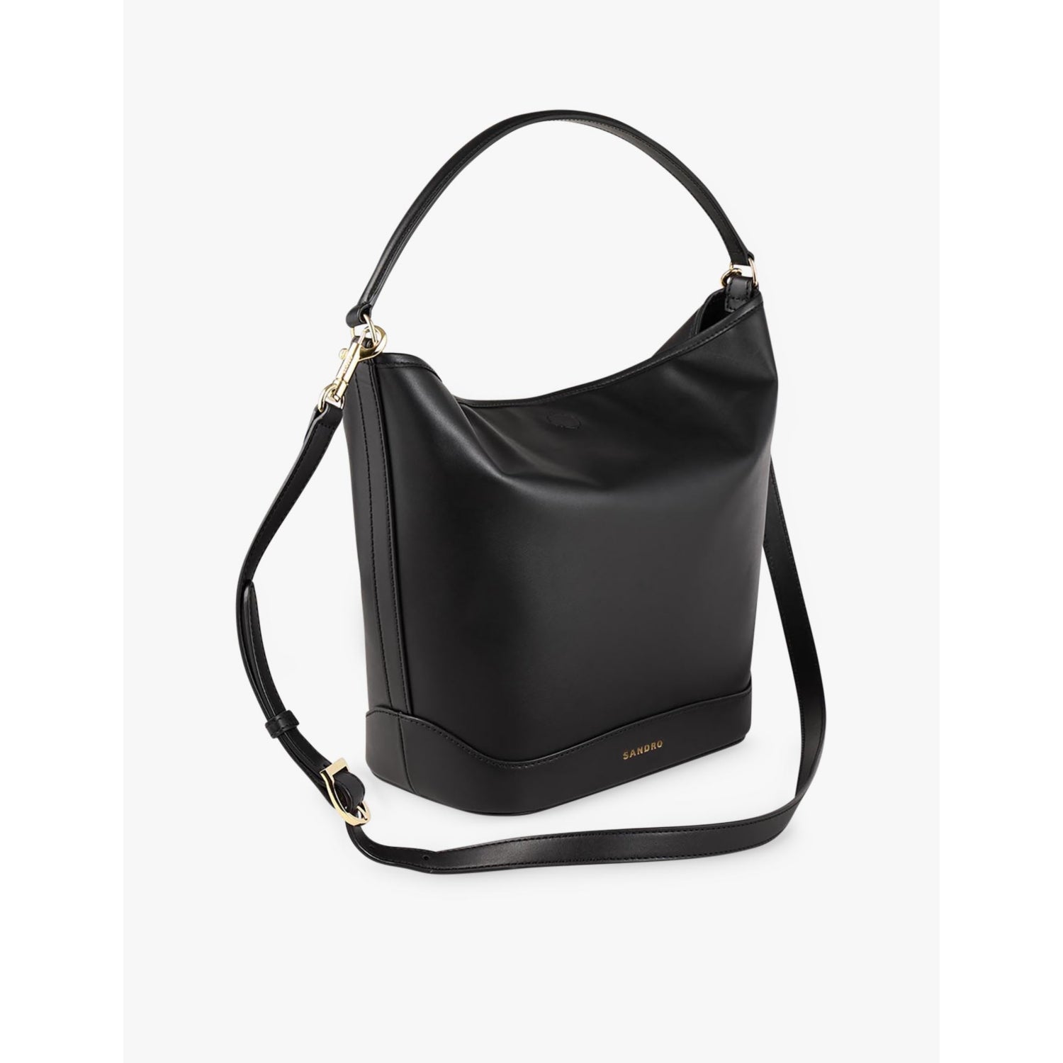 Sandro slouchy leather shoulder bag, imported from the UK