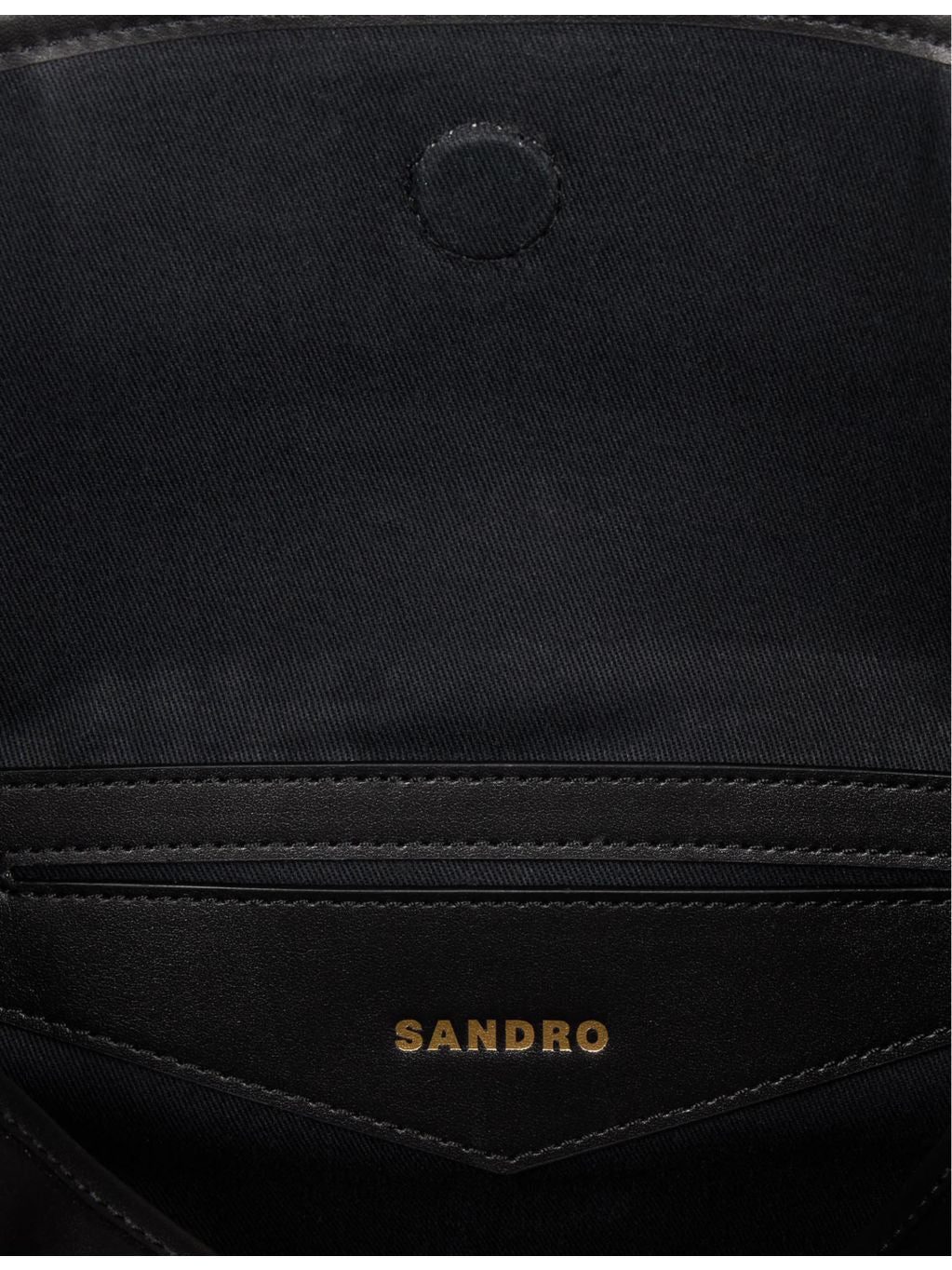 Sandro slouchy leather shoulder bag, imported from the UK