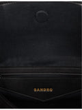 Sandro slouchy leather shoulder bag, imported from the UK