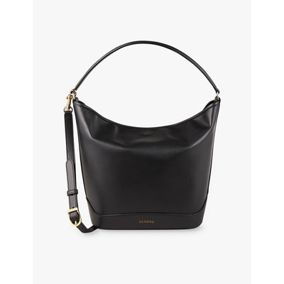 selfridges Sandro Removable-strap Slouchy Leather Shoulder Bag- Buy online at McGrocer