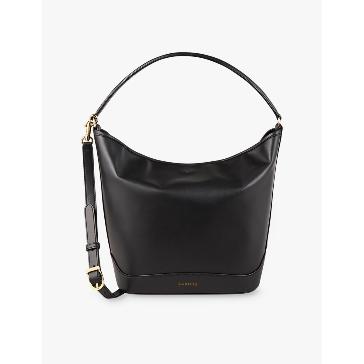 Sandro slouchy leather shoulder bag, imported from the UK