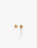 Maje brass drop earrings with glass embellishment, imported from the UK
