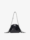 Maje Miss M logo-charm leather shoulder bag, UK version