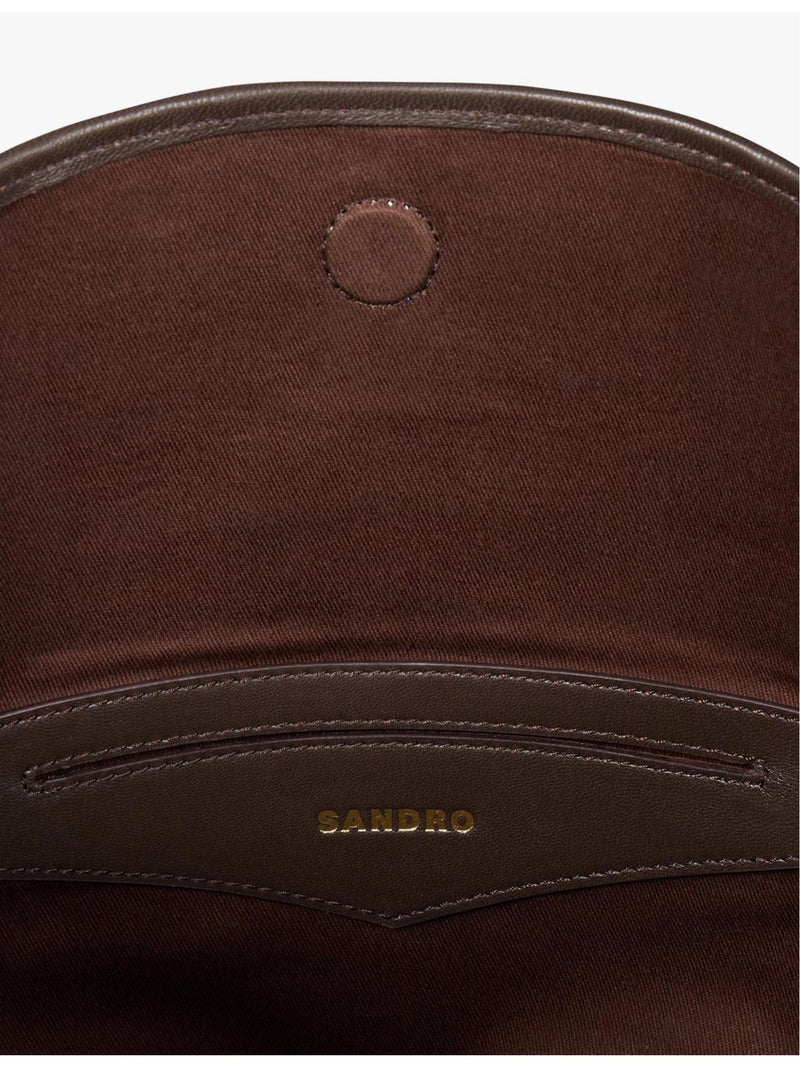 Sandro suede and leather shoulder bag, imported from the UK