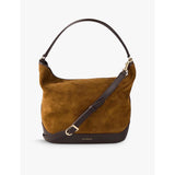 Sandro suede and leather shoulder bag, imported from the UK