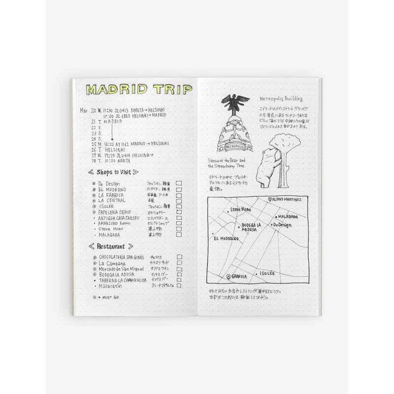 TRAVELER'S COMPANY dotted notebook refill 64 pages (British brand)