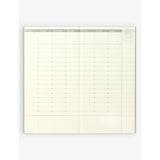 TRAVELER'S COMPANY weekly vertical diary refill 21cm x 10cm, UK version