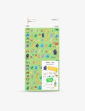 MIDORI animal sticker collection 18cm paper sheet - British product