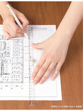 MIDORI 30cm plastic foldable ruler, imported from the UK