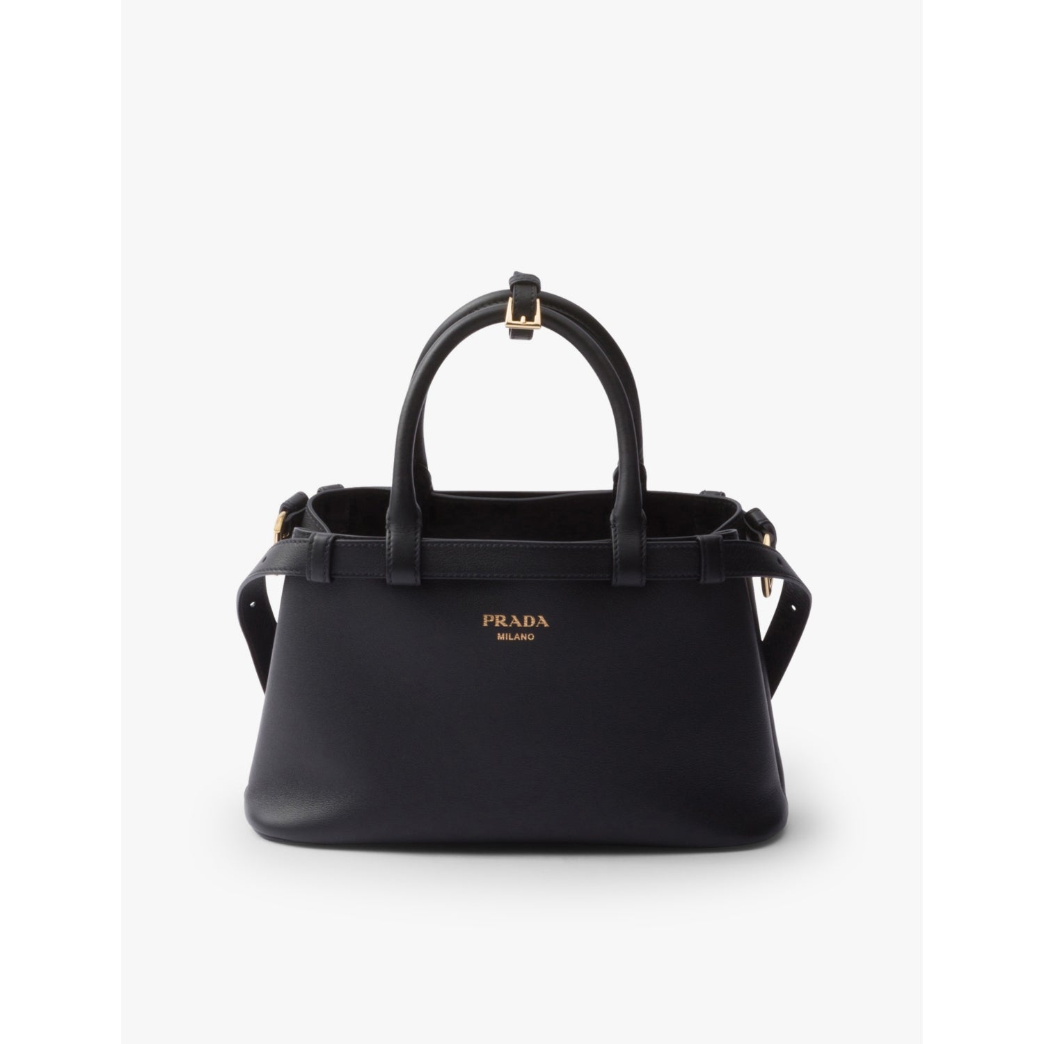Prada Buckle small leather tote bag