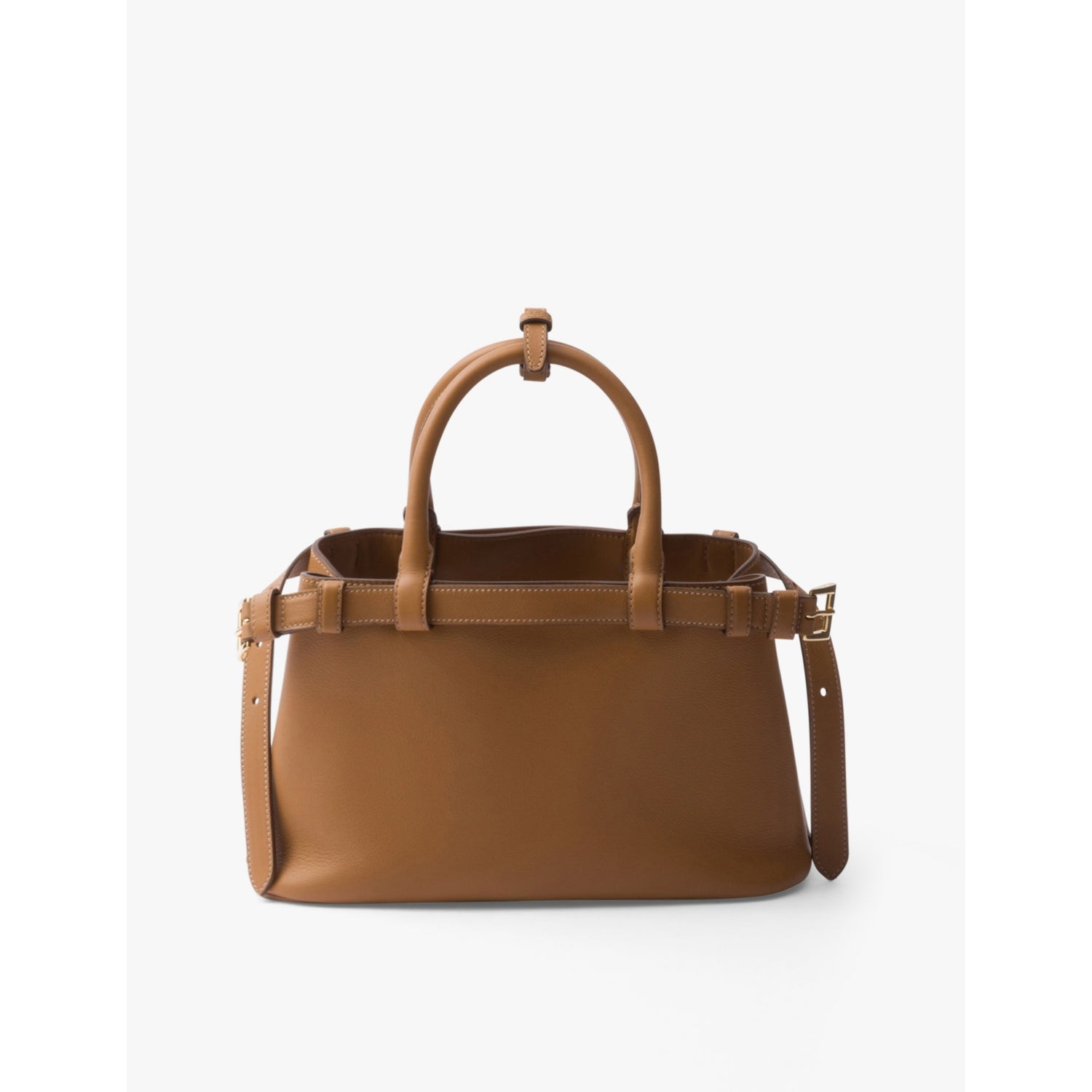 Prada small leather tote bag with buckle detail - British product