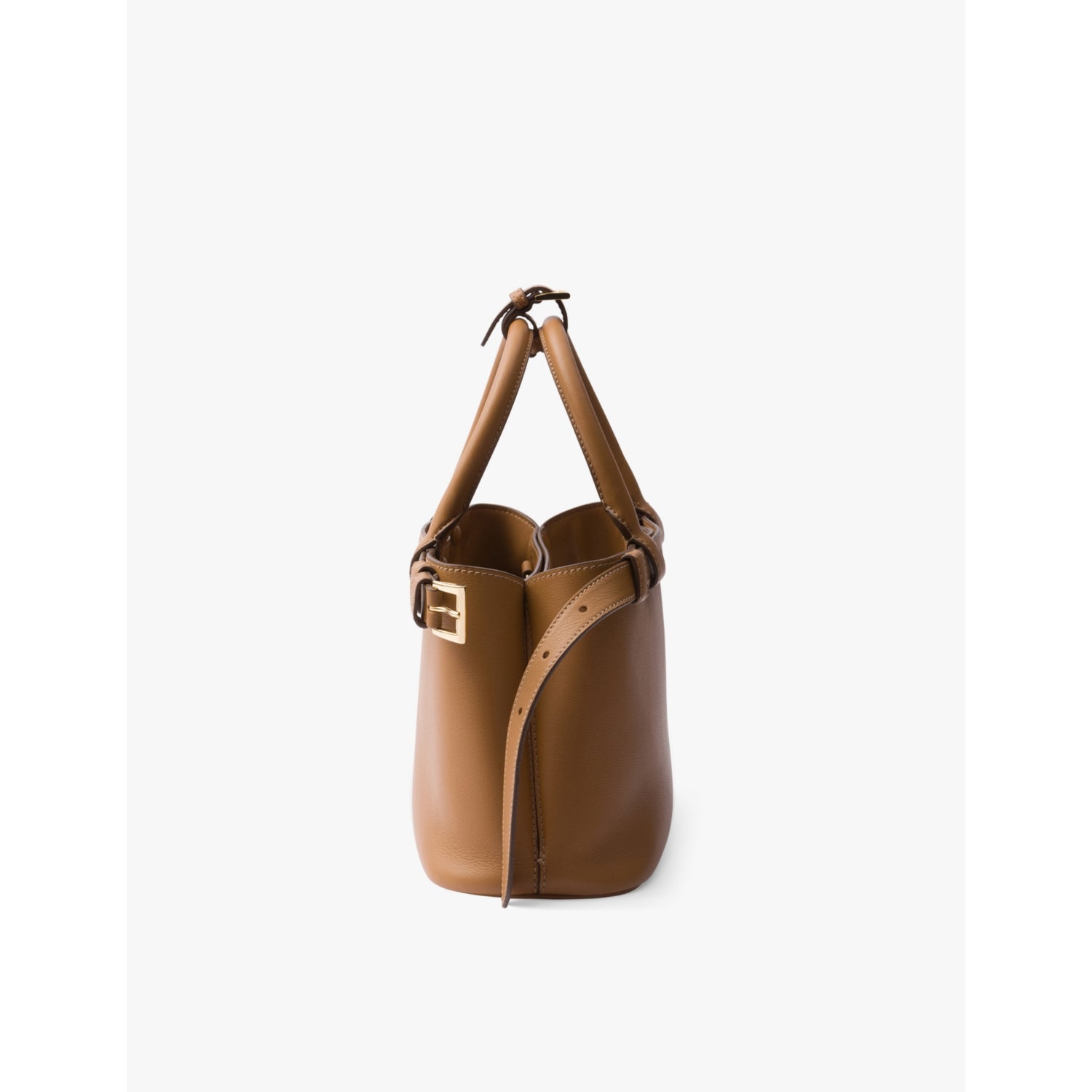 Prada small leather tote bag with buckle detail - British product