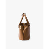 Prada small leather tote bag with buckle detail - British product