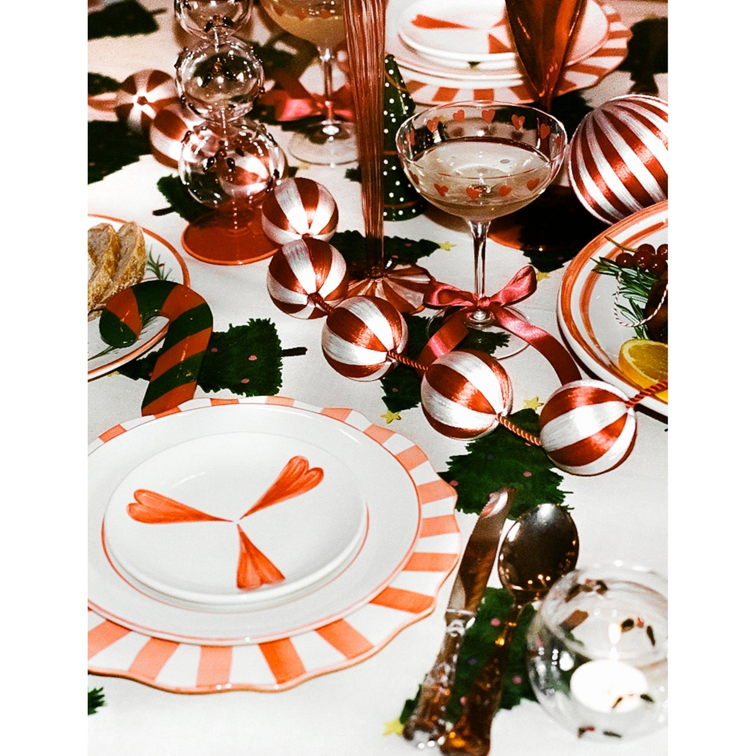 anna+nina Classic Love ceramic dessert plate, heart print, 15cm - British product
