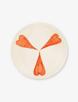 anna+nina Classic Love ceramic dessert plate, heart print, 15cm - British product