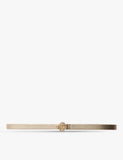 Maje metallic leather belt with clover buckle 1.5cm width, imported from the UK