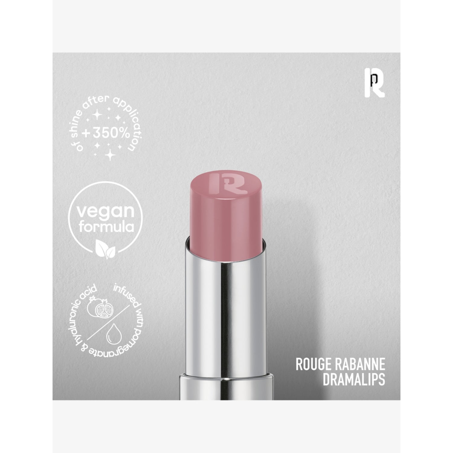 Rabanne Dramalips Glassy highly pigmented lipstick 3.4g - British product